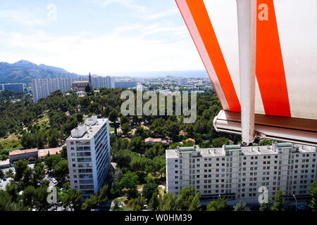 Vista da un appartamento di La residence Rouviere, Marsiglia, Bouches-du-Rhone, Francia Foto Stock