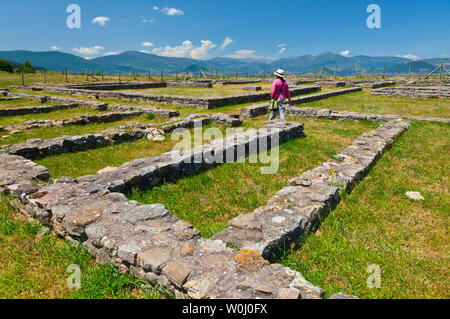 Le case dei nobili, Juliobriga, Retortillo, Campoo de Enmedio, Cantabria, Spagna, Europa Foto Stock