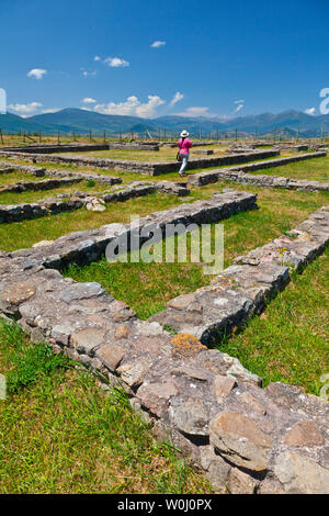 Le case dei nobili, Juliobriga, Retortillo, Campoo de Enmedio, Cantabria, Spagna, Europa Foto Stock