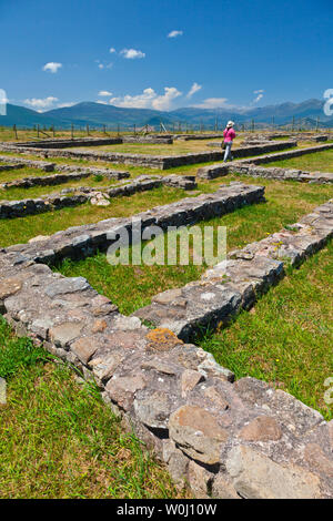 Le case dei nobili, Juliobriga, Retortillo, Campoo de Enmedio, Cantabria, Spagna, Europa Foto Stock