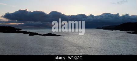 Crepuscolo, Scourie bay, Scozia Foto Stock