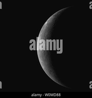 Il pianeta Mercurio è raffigurato il 6 ottobre 2008. NASA navicella spaziale MESSENGER catturate le immagini ad alta risoluzione come completato con successo il suo secondo volo di mercurio. (UPI foto/NASA/Johns Hopkins University Applied Physics Laboratory/Carnegie Institution di Washington) Foto Stock