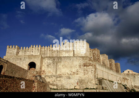 Castello de Guzman El Bueno a Tarifa, provincia di Cadice, Spagna Foto Stock