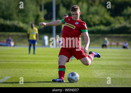 Cardiff, Regno Unito. Il 27 luglio 2019. Levi Ives di Cliftonville durante la gara di Europa League. © Credit: Matteo Lofthouse/Alamy Live News Foto Stock