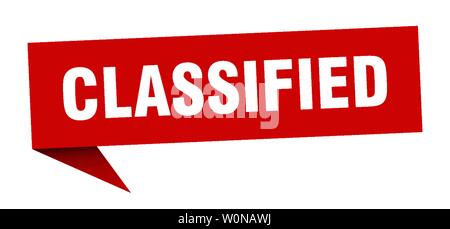 Classificato discorso bolla. classificate segno. classificati banner Illustrazione Vettoriale
