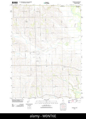 USGS TOPO Map Illinois il Durand 20120807 TM il restauro Foto Stock