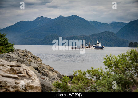 La pesca commerciale, Sitka, Alaska Foto Stock