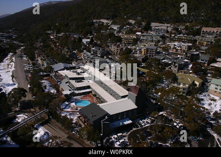 Thredbo villaggio alpino antenne Foto Stock