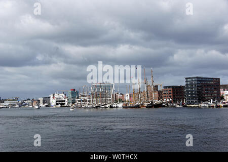 Kiel, Germania - 23 Giugno 2018: impressioni di Tall Ship Parade durante la settimana di Kiel 2018 Foto Stock