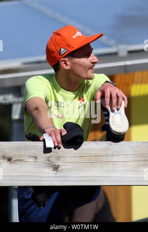 Richard Freitag (SG Nickelhütte Aue) beim Skisprung DM Einzel Hinterzarten 2018 Foto Stock