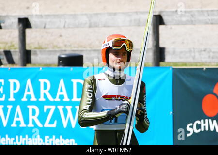 Richard Freitag (SG Nickelhütte Aue) beim Teamwettkampf Skisprung DM 2018 Hinterzarten Foto Stock