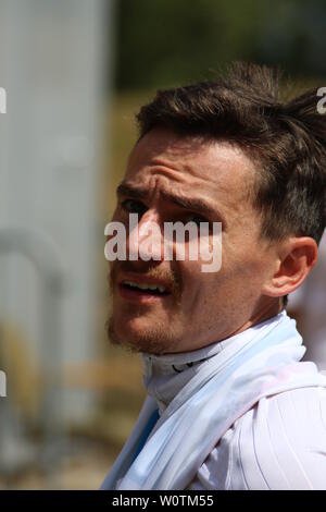 Richard Freitag (SG Nickelhütte Aue) beim Teamwettkampf Skisprung DM 2018 Hinterzarten Foto Stock