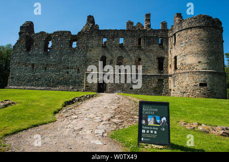 Balvenie Castle, Dufftown, murene, Scozia. Foto Stock