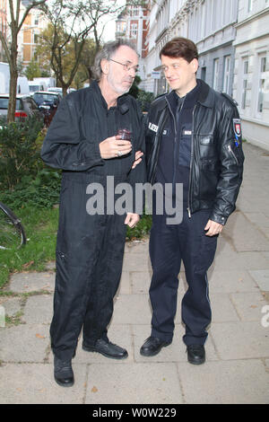 Hugo Egon Balder, Sven Fricke, Fototermin am impostare von Großstadtrevier, Amburgo, 01.11.2018 Foto Stock