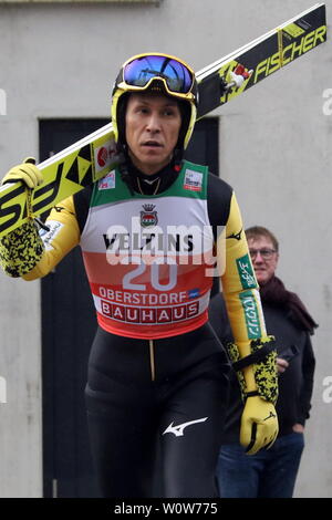 Noriaki Kasai (Giappone / JAP) bei der Qualifikation Vierschanzentournee Oberstdorf 18-19 Foto Stock