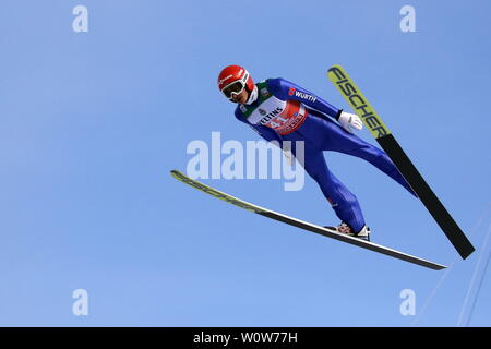 Richard Freitag (SG Nickelhütte Aue), Qualifikation Vierschanzentournee Oberstdorf 18-19 Foto Stock