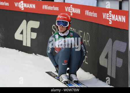 Stephan Leyhe (SC Willingen) bei der Qualifikation Vierschanzentournee Oberstdorf 18-19 Foto Stock