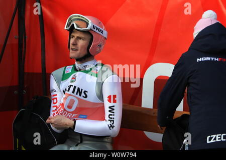 Severin Freund (WSV Rastbüchl DJK) in der Qualifikation Vierschanzentournee Oberstdorf 18-19 Foto Stock