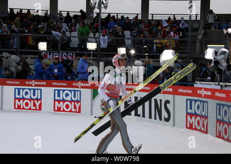 Severin Freund (WSV Rastbüchl DJK) nach der Qualifikation Vierschanzentournee Oberstdorf 18-19 Foto Stock