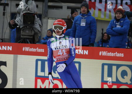 Richard Freitag (SG Nickelhütte Aue), Qualifikation Vierschanzentournee Oberstdorf 18-19 Foto Stock