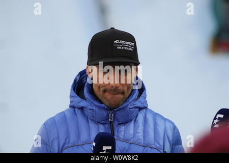 Sven Hannawald (Ex-Skispringer, TV Experte, Eurosport, Skisprung-Experte, Vierfach-Tourneesieger, 2002) beim Auftaktspringen Vierschanzentournee 18-19 Oberstdorf Foto Stock