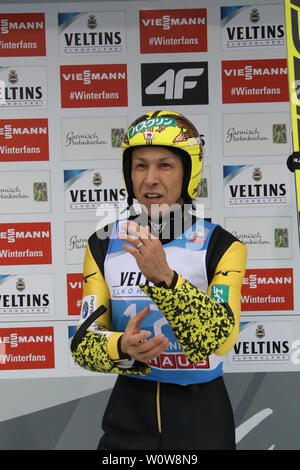 Noriaki Kasai (Giappone / JAP) bei der Qualifikation Neujahrsskispringen GAP 2019 Foto Stock