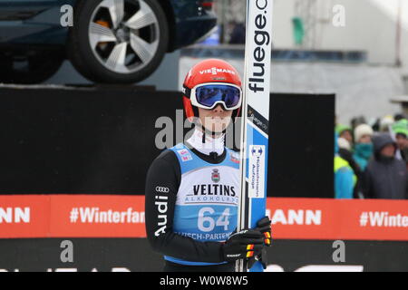 Stephan Leyhe (SC Willingen) bei der Qualifikation Neujahrsskispringen GAP 2019 Foto Stock