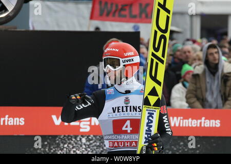 Markus Eisenbichler (TSV Siegsdorf) beim Neujahrsskispringen Vierschanzentournee GAP 2019 Foto Stock