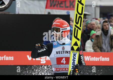 Markus Eisenbichler (TSV Siegsdorf) beim Neujahrsskispringen Vierschanzentournee GAP 2019 Foto Stock