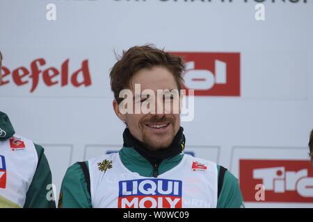 Fabian Riessle (SZ Breitnau /Deutschland), Teamsprint Combinata Nordica Nordische FIS SKI-WM 2019 in Seefeld Foto Stock