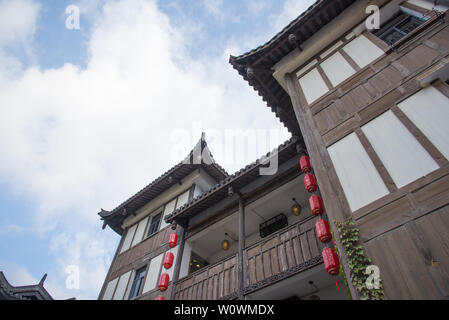 Costruzione della cittadina Hakka in Gankeng, Shenzhen Foto Stock