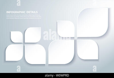 Info graphic template vettoriale con 4 opzioni. Può essere utilizzata per il web, diagramma, grafico di presentazioni, tabelle, report passo dopo passo infographics. Abstract bac Foto Stock