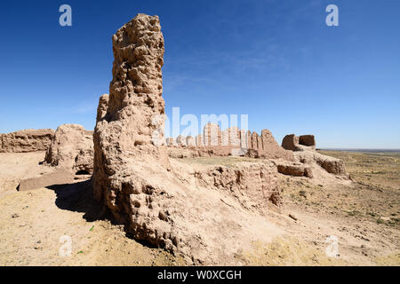 Uzbekistan,le rovine più grandi castelli di antica Khorezm - Ayaz - Kala Foto Stock