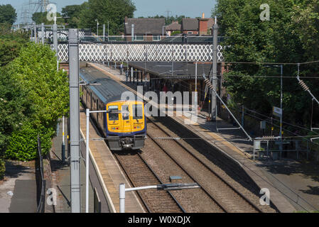 Rainhill stazione. Dove il Rainhill esperimenti sono stati eseguiti in ottobre 1829 Foto Stock