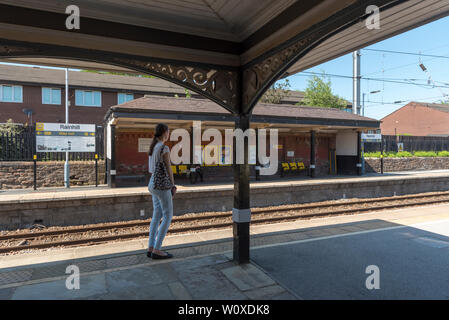 Rainhill stazione. Dove il Rainhill esperimenti sono stati eseguiti in ottobre 1829 Foto Stock