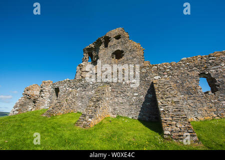 Il castello di Auchindoun vicino a Dufftown in Banffshire, Scozia. Foto Stock