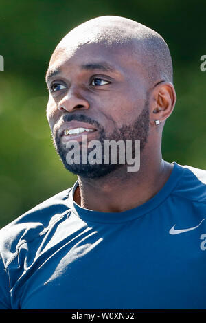 ARNHEM , 27-06-2019 , Papendal training center , Churandy Martina durante la 4 x 100m formazione relè olandese del team Foto Stock