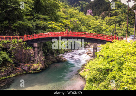 Nikko - Maggio 22, 2019: ponte Shinkyo in Nikko, Giappone Foto Stock