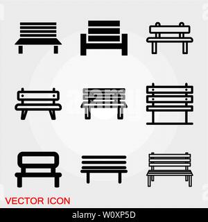 Banco da lavoro icona. Semplice illustrazione del banco di lavoro icona vettore isolato del logo su sfondo Illustrazione Vettoriale