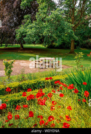 Bella Linda Vista Gardens in fiore ad Abergavenny. Foto Stock