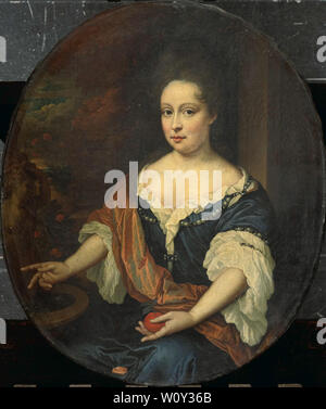 Judith Allijn (d 1702), moglie di Harmen Lijnslager (1699). Haensbergen, Jan van Foto Stock