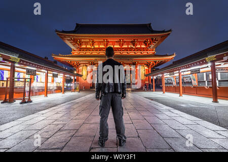 Tokyo - 20 Maggio 2019: Night Shot di il tempio Sensoji di Asakusa, Tokyo, Giappone Foto Stock