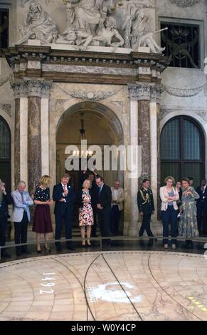 Re Willem-Alexander dei Paesi Bassi presso il Palazzo Reale di Amsterdam, il 28 giugno 2019, per aprire la mostra l'universo di Amsterdam. Tesori della Golden Age della cartografia foto: Albert Ph van der Werf/ Paesi Bassi OUT/point de vue OUT | Foto Stock