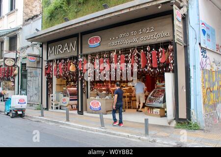 Il miran deli ad Atene in Grecia mercato alimentare Foto Stock