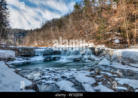 Taughannock Falls State Park in inverno Foto Stock