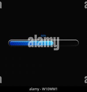 Avanzamento barra di caricamento del modello di pannello . Modello per la progettazione Illustrazione Vettoriale