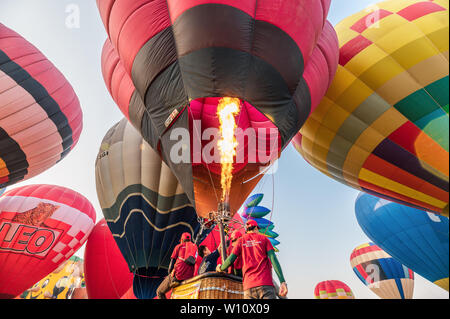 Chiang Rai, Thailandia - Feb 14 2019 : Annuale Internazionale di Balloon Festival nel parco signha Foto Stock