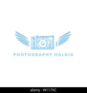 Il logo della fotocamera modello di progettazione Illustrazione Vettoriale