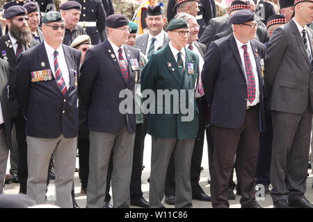 Liverpool, Regno Unito, 29 giugno 2019. I veterani e i membri delle forze armate britanniche commemorare il 2019 Forze Armate giorno. Credito: Ken Biggs/Alamy Live News. Foto Stock