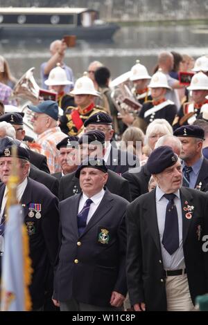 Liverpool, Regno Unito, 29 giugno 2019. I veterani e i membri delle forze armate britanniche commemorare il 2019 Forze Armate giorno. Credito: Ken Biggs/Alamy Live News. Foto Stock